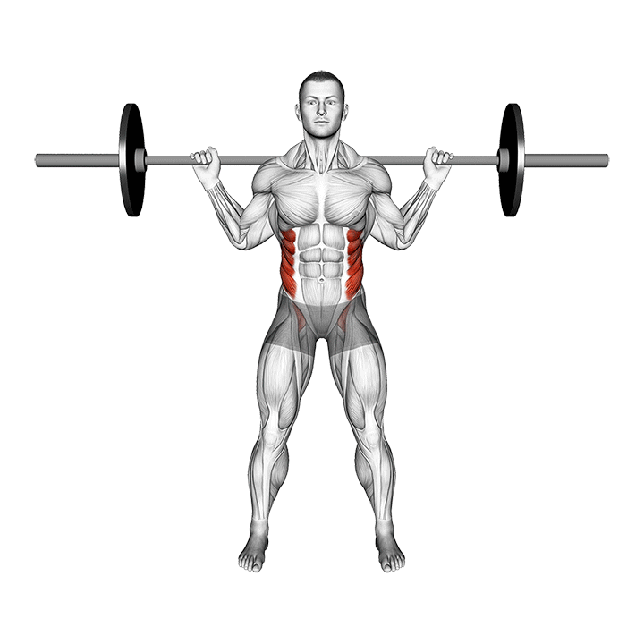 Barbell Standing Twist exercise animation