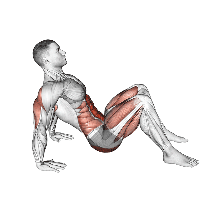 Crab Pose exercise animation