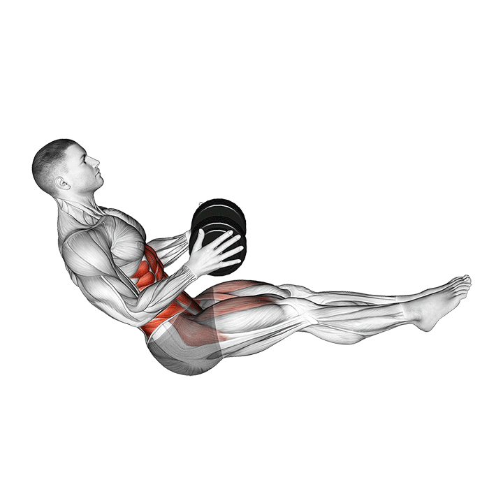 Dumbbell Russian Twist exercise animation