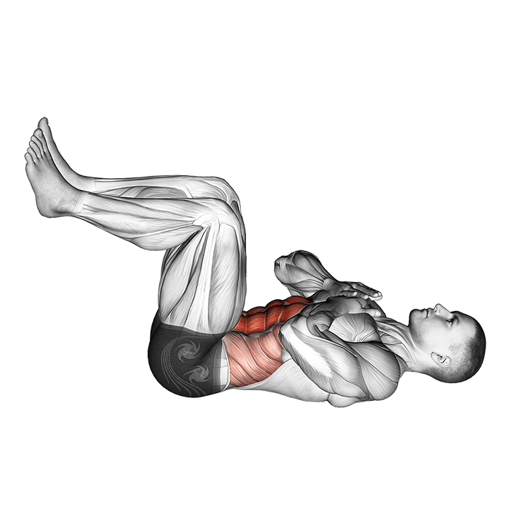 Knee Tuck Crunch exercise animation