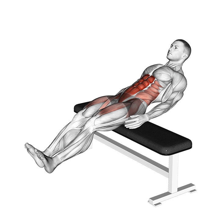 Seated Alternate Crunches exercise animation