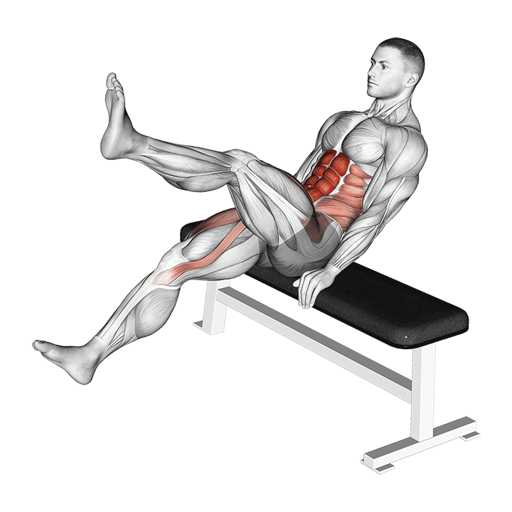 Seated Flutter Kick exercise animation