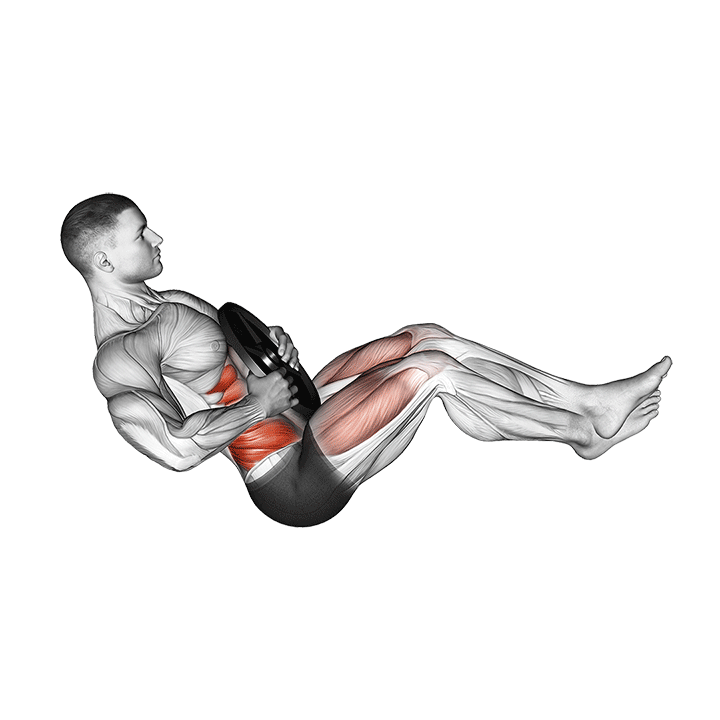 Weighted Russian Twist exercise animation