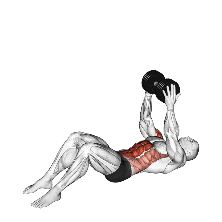 Weighted Sit Up exercise animation