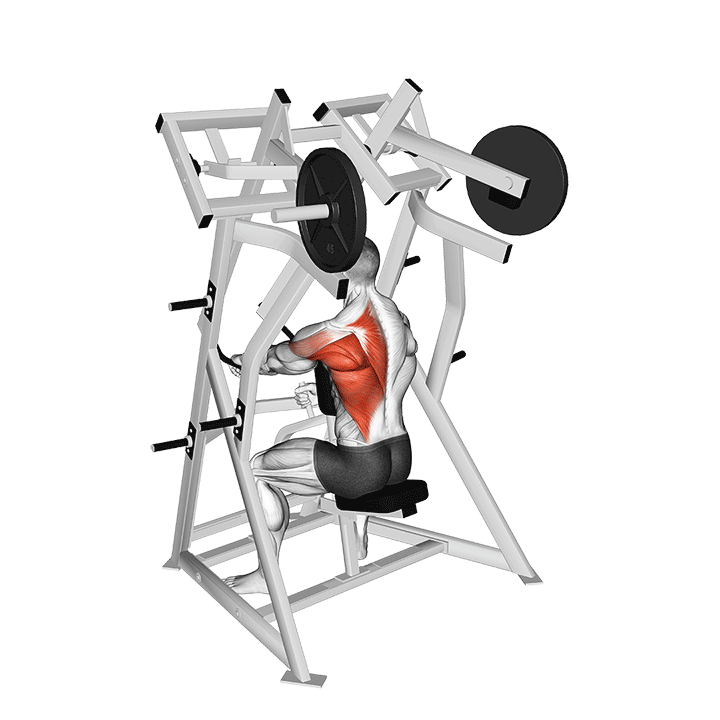 One-Arm Chest Supported Row Machine exercise animation