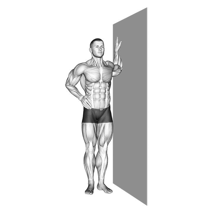 Bent Arm Chest Stretch exercise animation