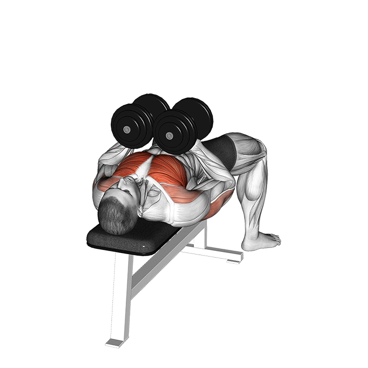 Close Grip Dumbbell Press exercise animation