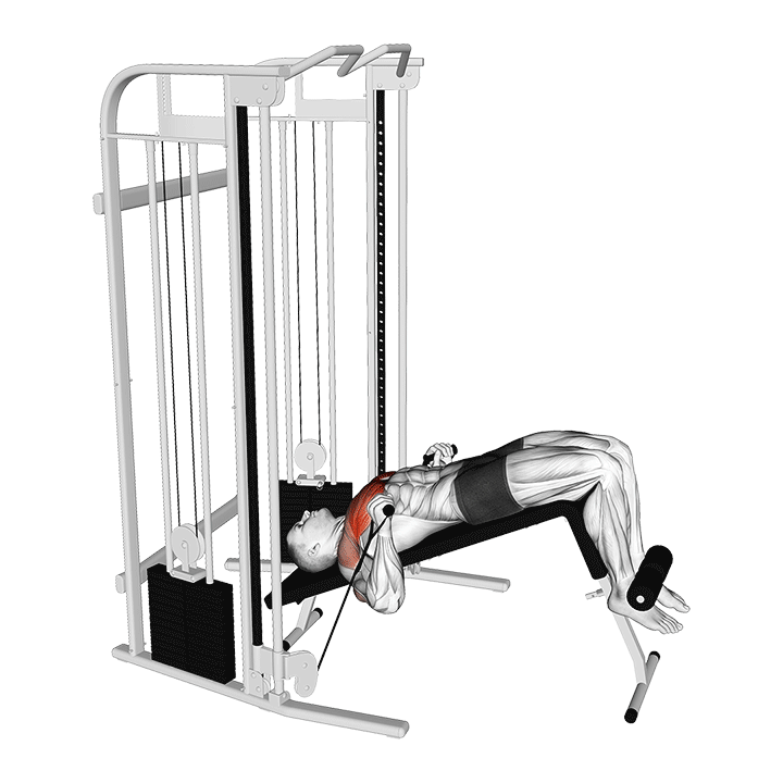 Decline Cable Chest Press exercise animation