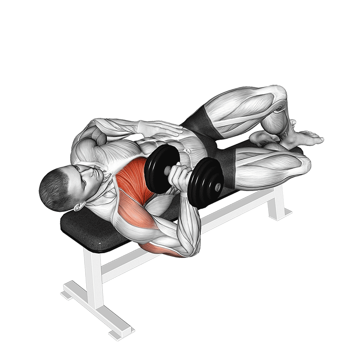 One-Arm Dumbbell Bench Press exercise animation