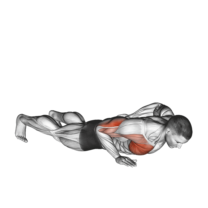 One-Arm Push-Up exercise animation