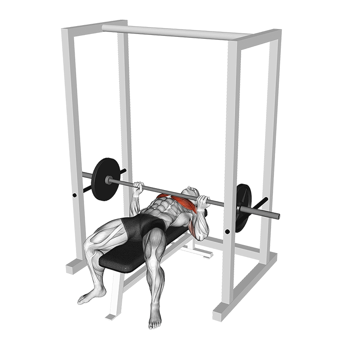 Pin Bench Press exercise animation