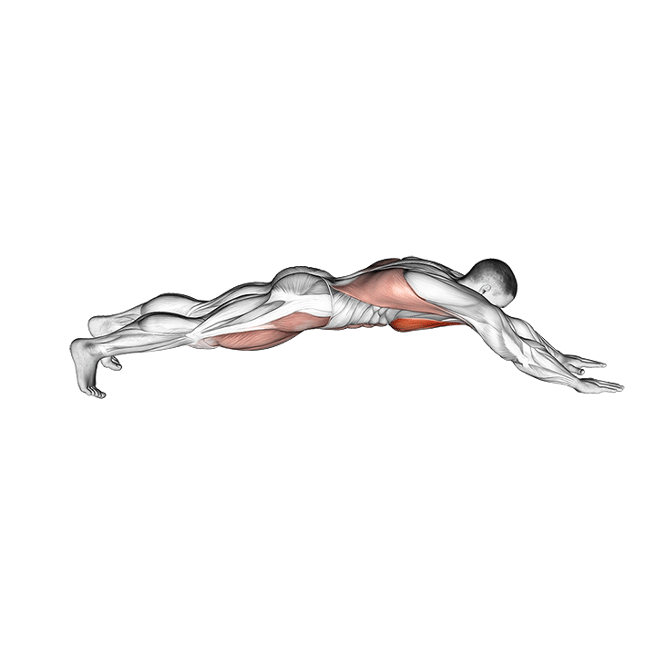 Superman Push-Up exercise animation