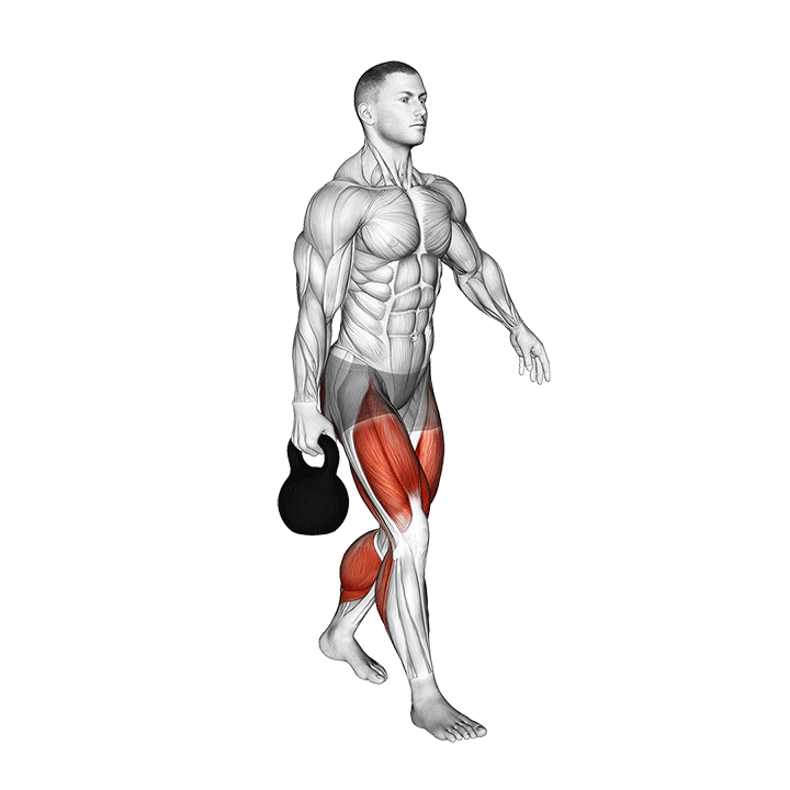 Unilateral Farmer Walk exercise animation
