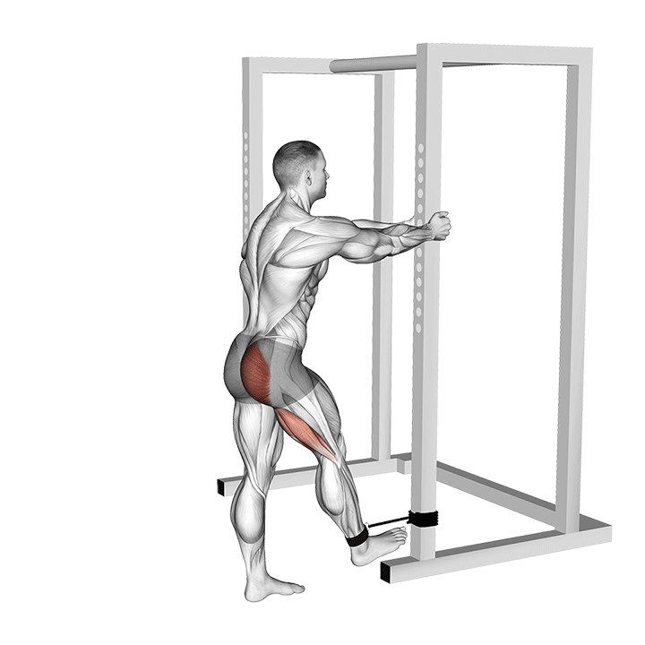 Band Standing Balance Glute Kickback exercise animation