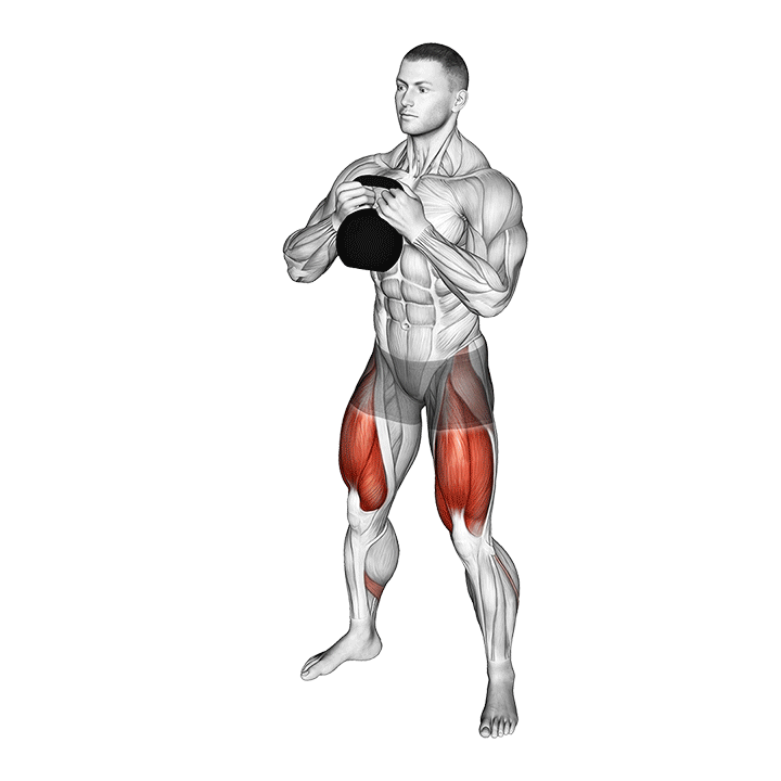 Kettlebell Goblet Squat exercise animation