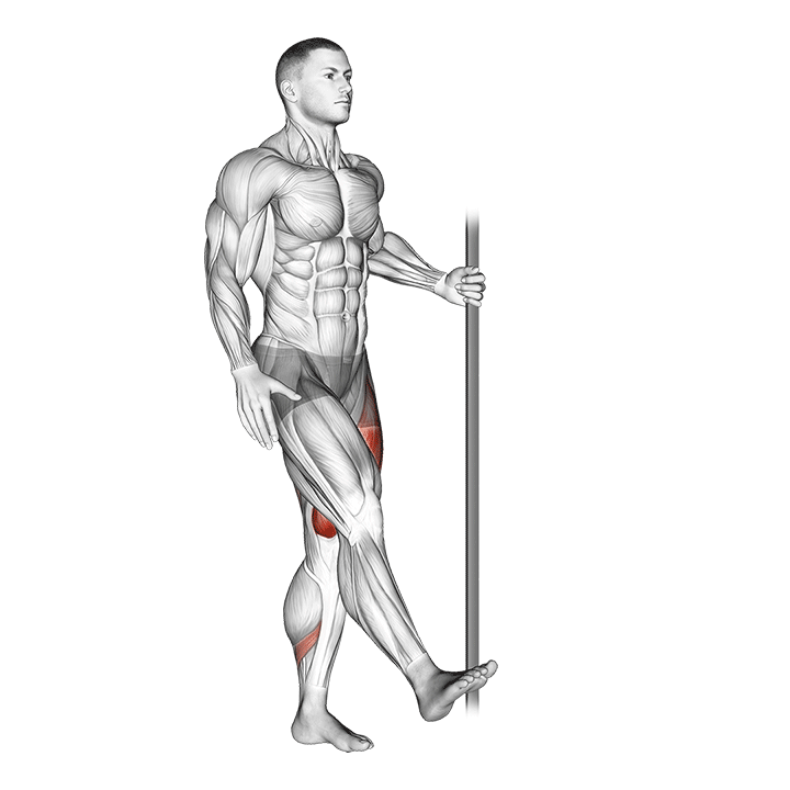 Assisted Pistol Squat exercise animation