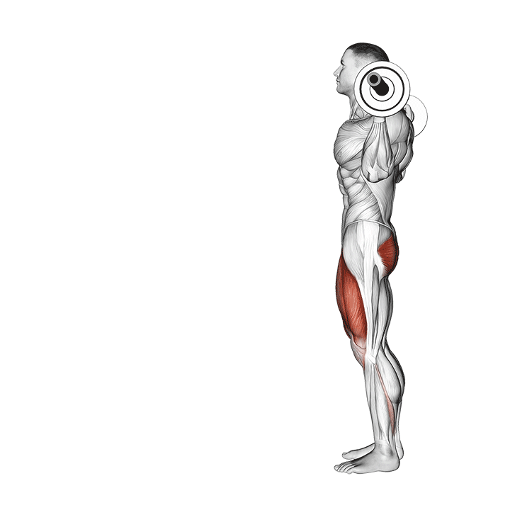 Barbell Walking Lunges exercise animation