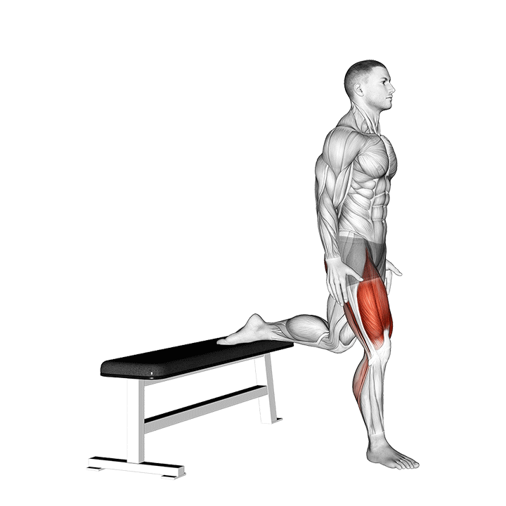 Bulgarian Jump Squat exercise animation