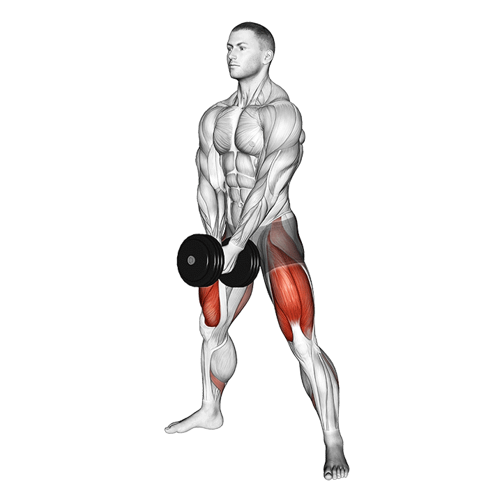 Dumbbell Sumo Squat exercise animation