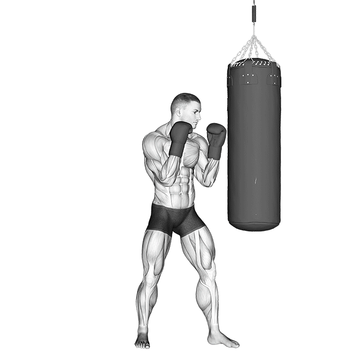 Kickboxing exercise animation
