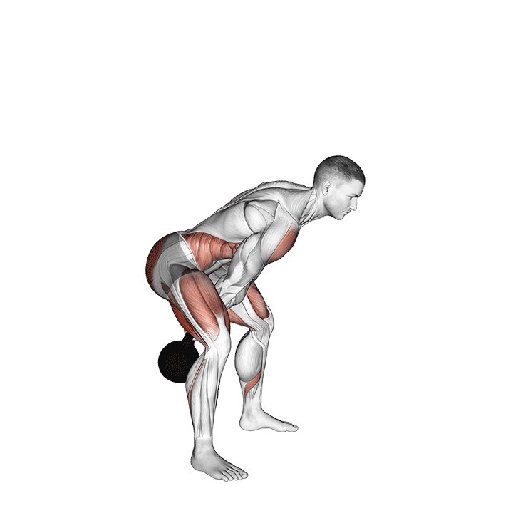 One-Arm Kettlebell Swing exercise animation