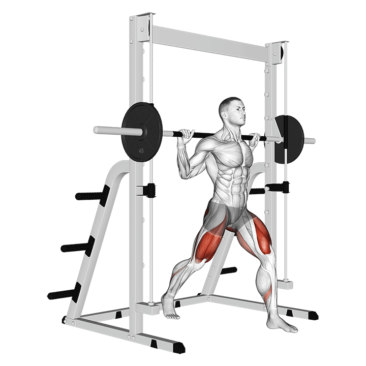 Smith Split Squat exercise animation