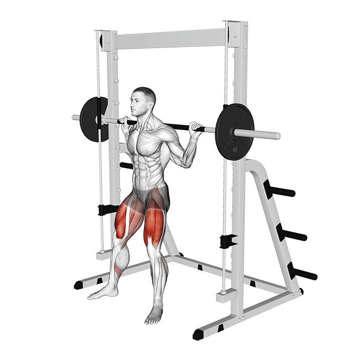 Sumo Squat With Smith exercise animation