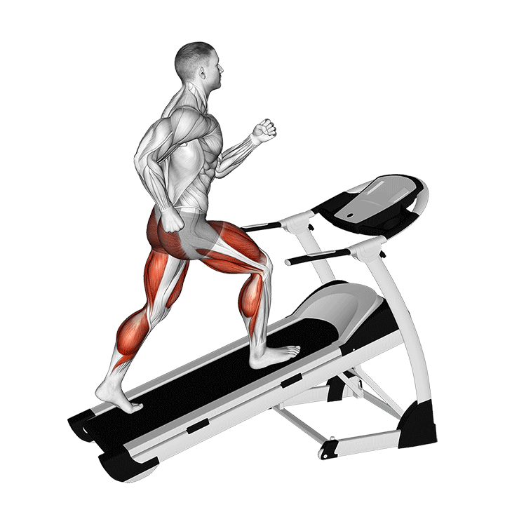 Treadmill Climbing exercise animation