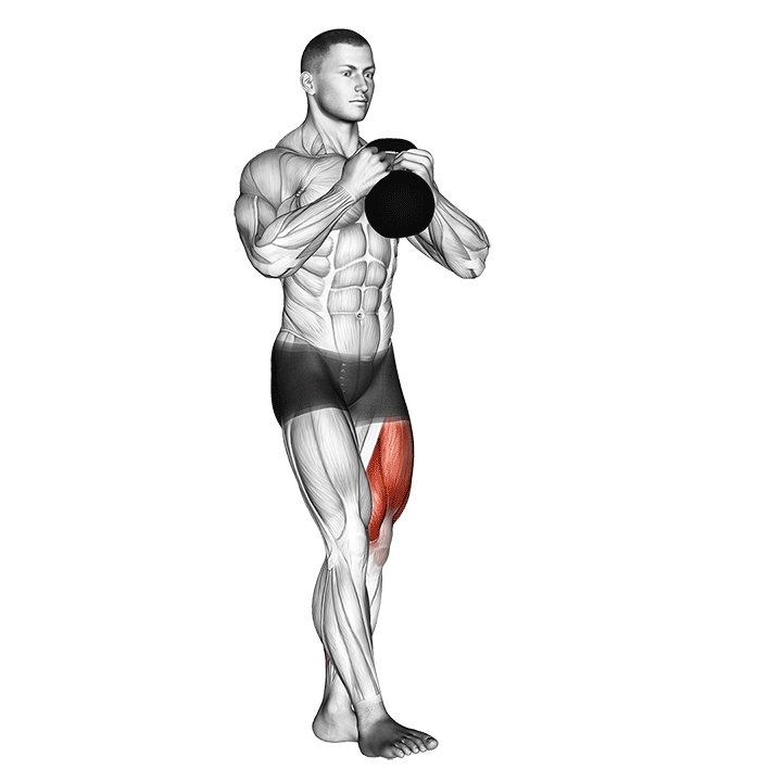 Weighted Pistol Squat exercise animation