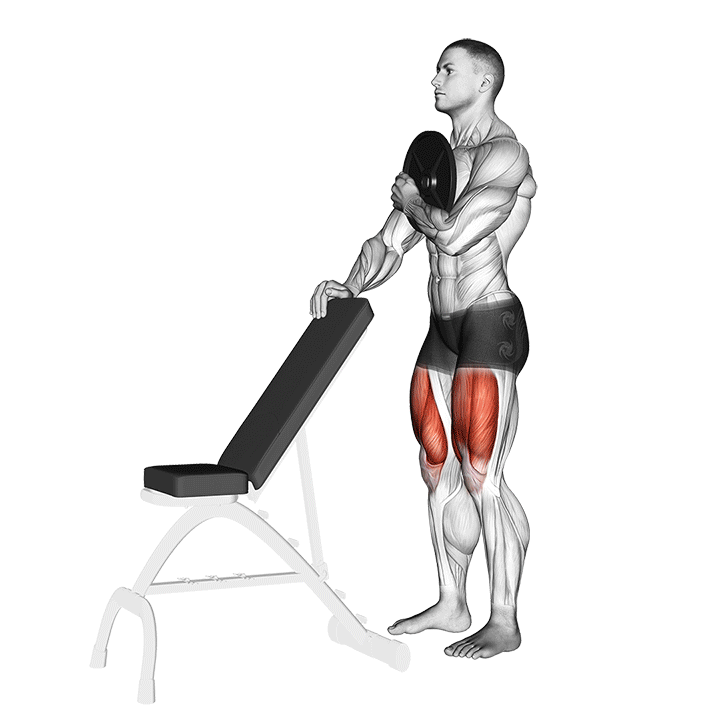 Weighted Sissy Squat exercise animation