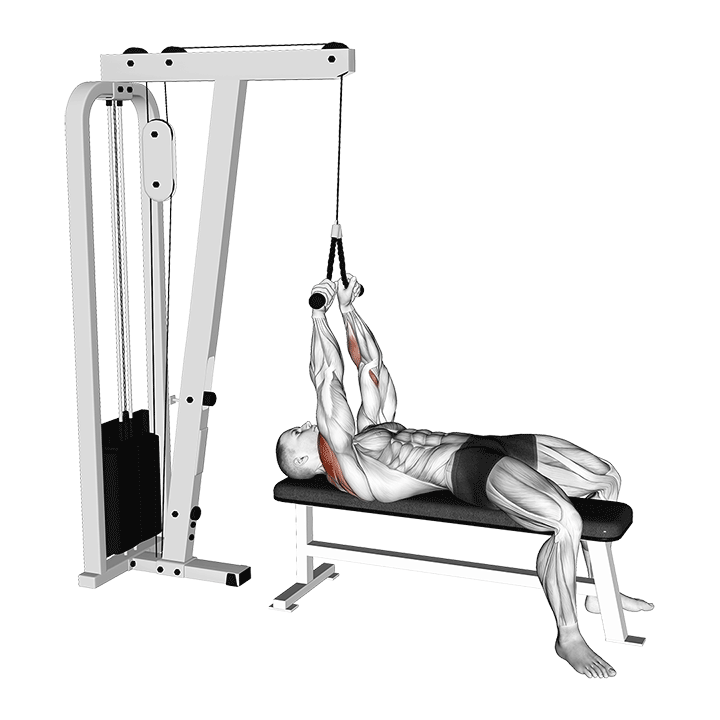 Lying Cable Face Pull exercise animation