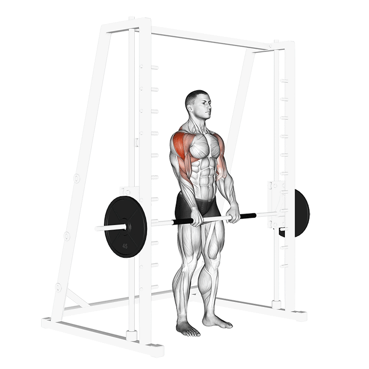 Smith Machine Upright Row exercise animation