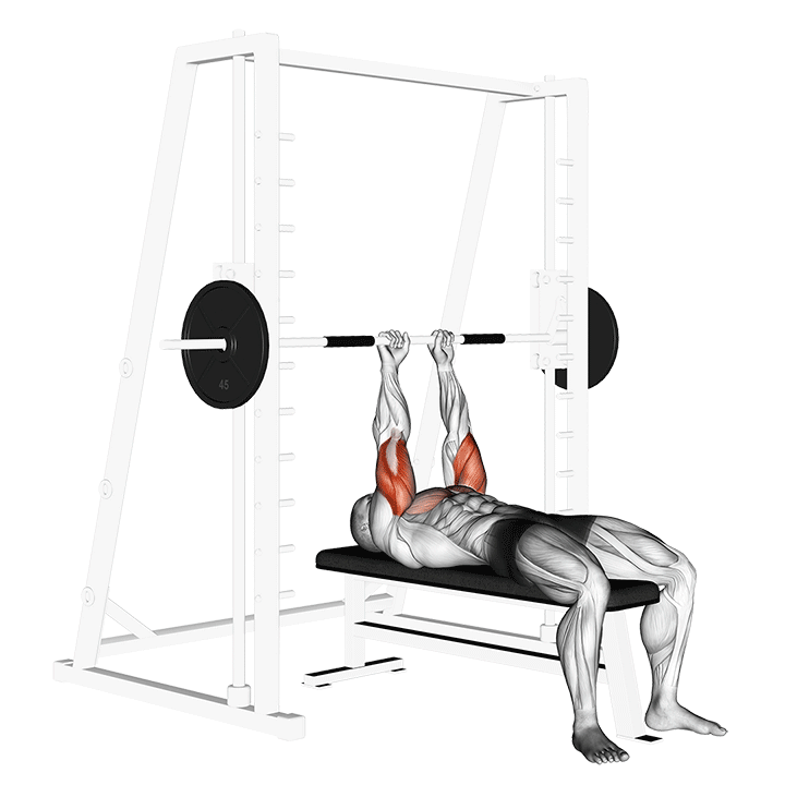 Close Grip Smith Bench Press exercise animation