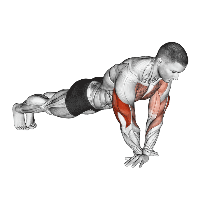 Cross Arms Push-Up exercise animation