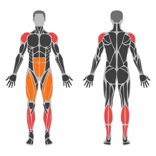 Jumping Jacks affected muscles