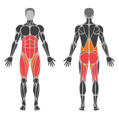 Legs and Core affected muscles