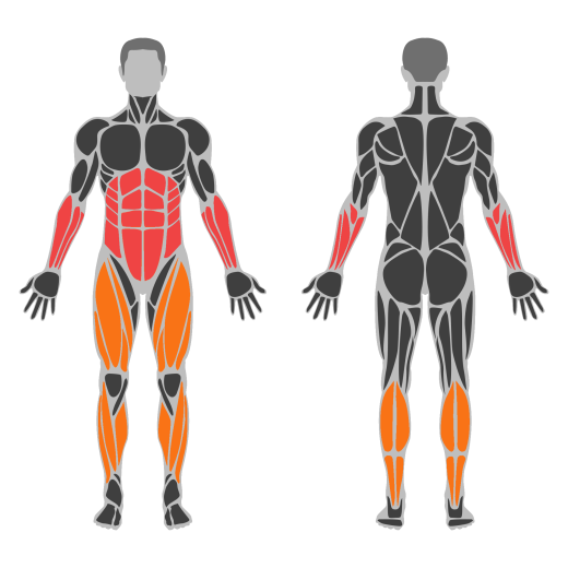 Unilateral Farmer Walk affected muscles