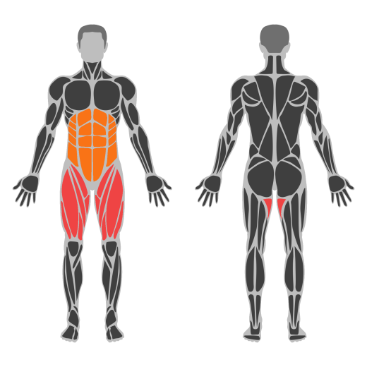 Kickboxing affected muscles