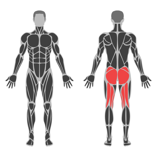 Istezanje koljena prema prsima affected muscles