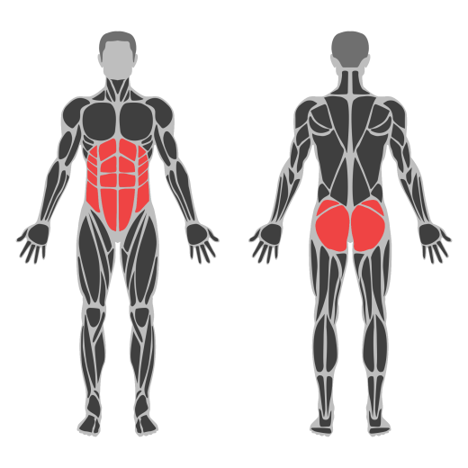 Bočni plank s abdukcijom kuka affected muscles