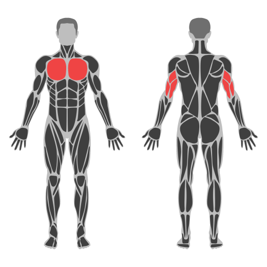 Standing Press Around affected muscles