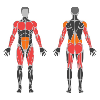Full Body Practice affected muscles
